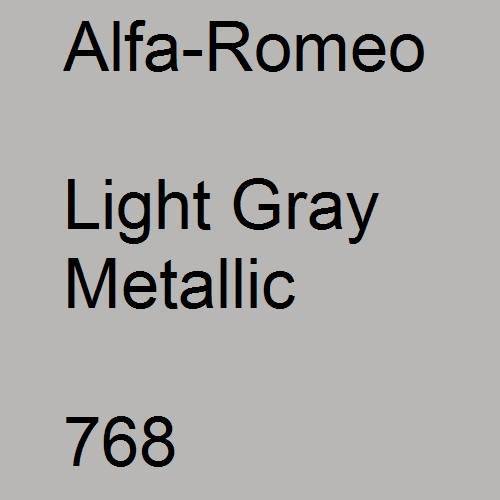 Alfa-Romeo, Light Gray Metallic, 768.